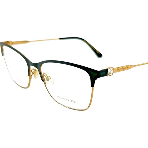 Jimmy Choo JC348 Womens Eyeglass Frame I46 Black Gold - Picture 1 of 5